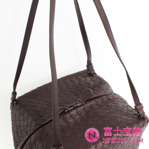 Bottega Veneta/ボッテガ・ヴェネタ  ラムスキン ショルダーバッグ ダークブラウン 255693V00162072